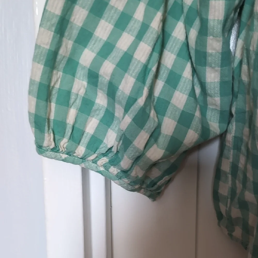 a.n.a Green Checkered Top - Picture 3 of 3